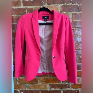 Bright pink H&M blazer, Size XS